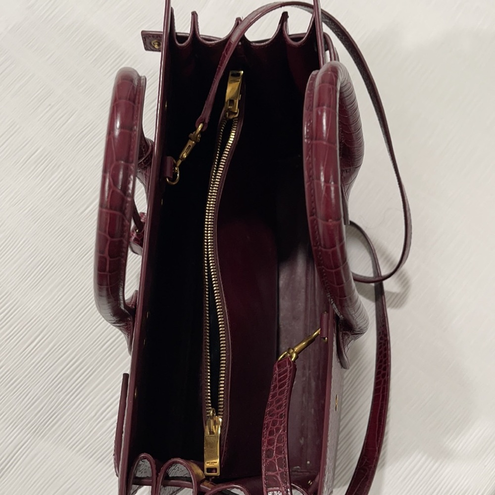 Saint Laurent Sac De Jour Crocodille Satchel - Picture 3 of 5